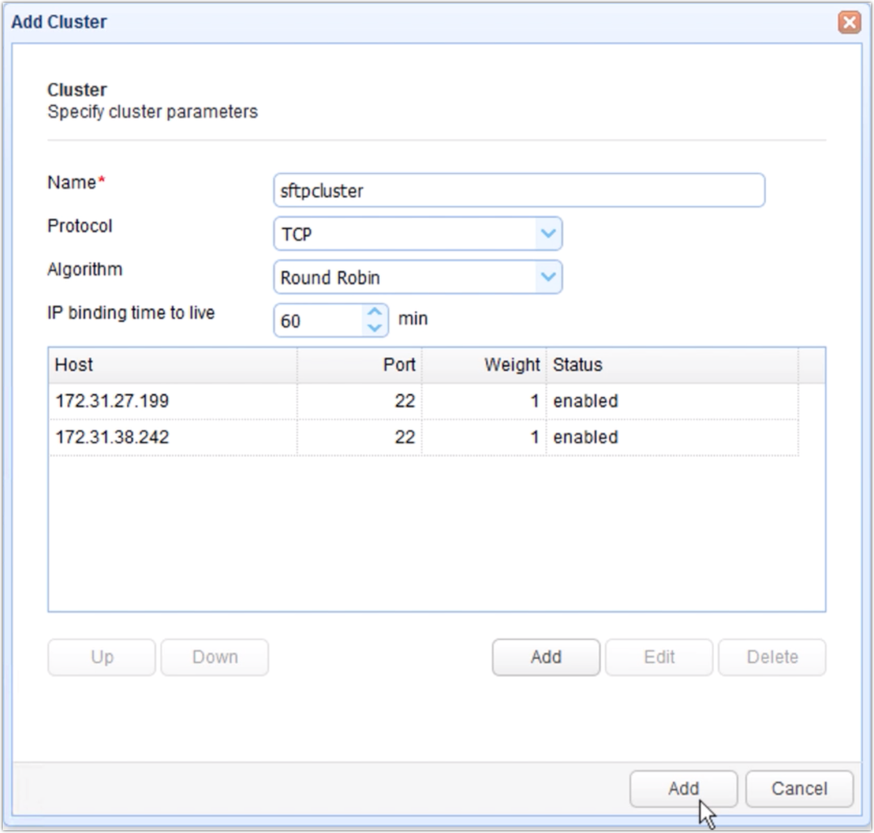 2 hosts in ha cluster